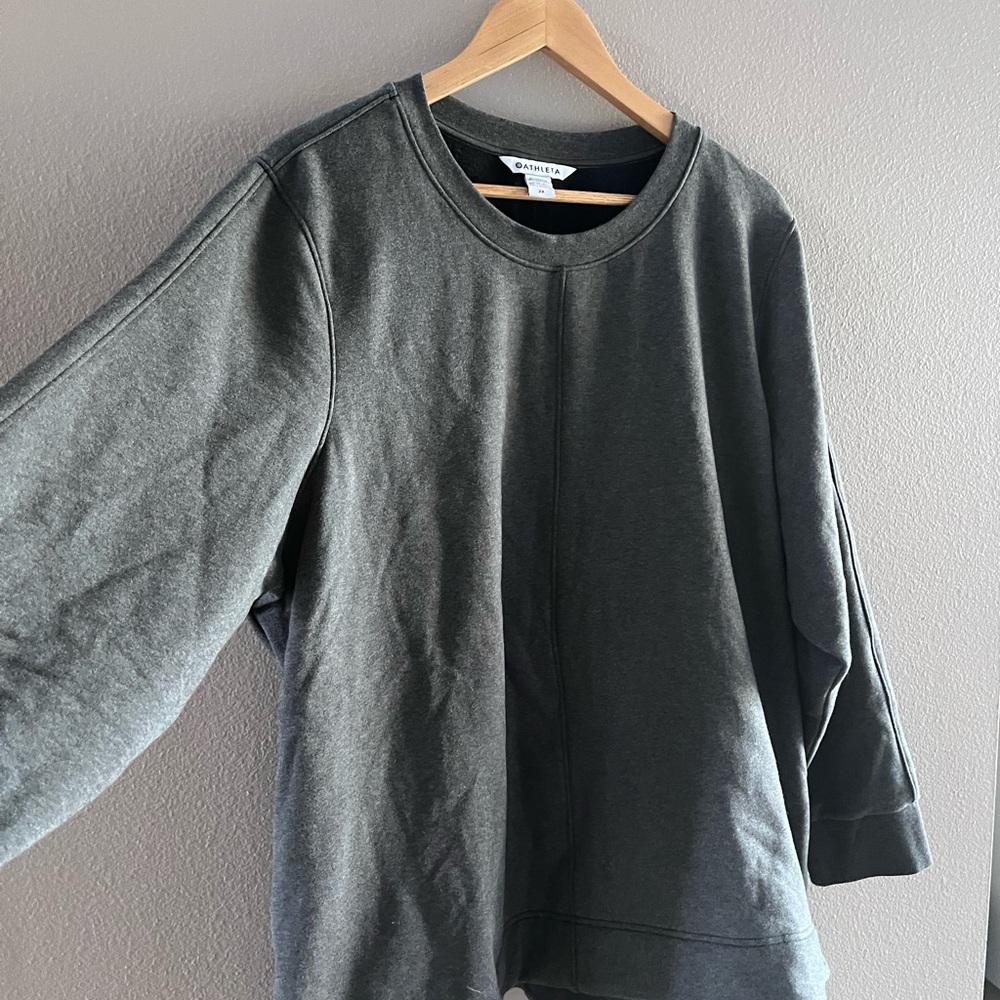 Athleta Retroplush Heather Crewneck